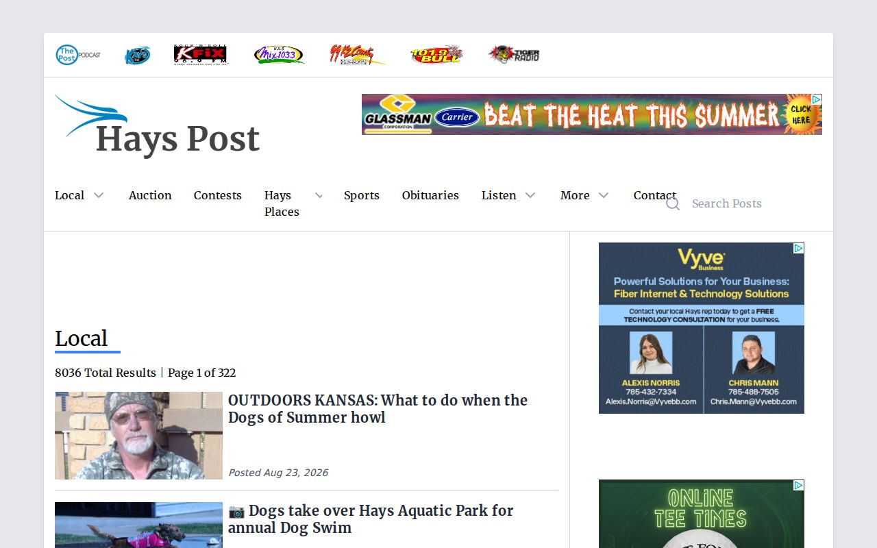 Thomas County crime news record source on the Hays Post regional local page