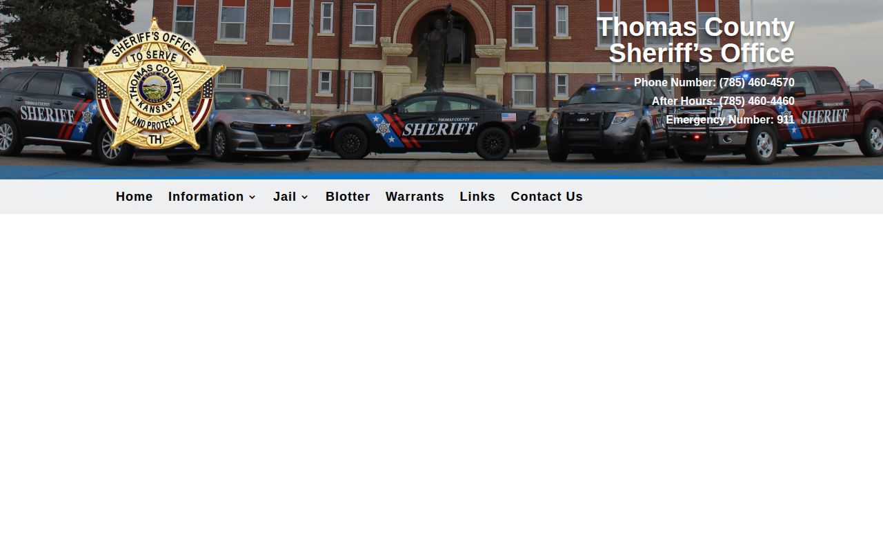 Thomas County sheriff official Intake Report page with embedded dispatch report framing